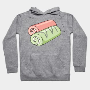 Swiss roll / roll cake cartoon illustration Hoodie